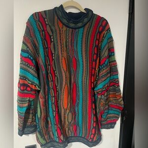 VTG 1990s Authentic COOGI Australia 3D Knit Sweater Size XL Textured